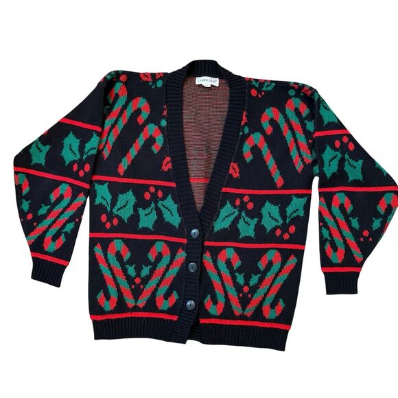 VTG Cabin Creek 90s Christmas Sweater Size Med Grannycore Cabincore - Picture 2 of 8